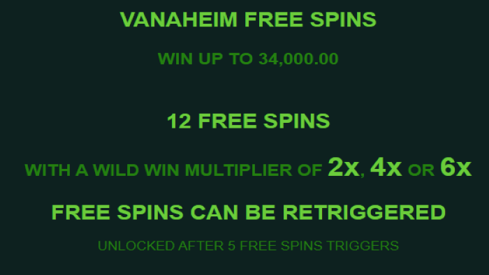 Vanaheim Free Spins at Thunderstruck Wild Lightning