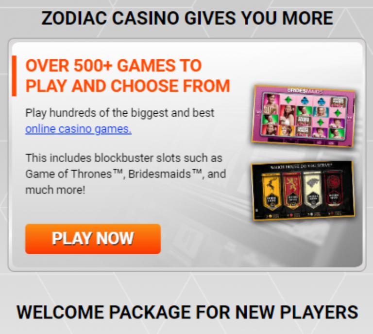 Zodiac Casino – Play Over 500+ Games To Play