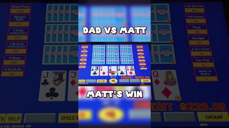 Father vs. Son Video Poker Challenge!