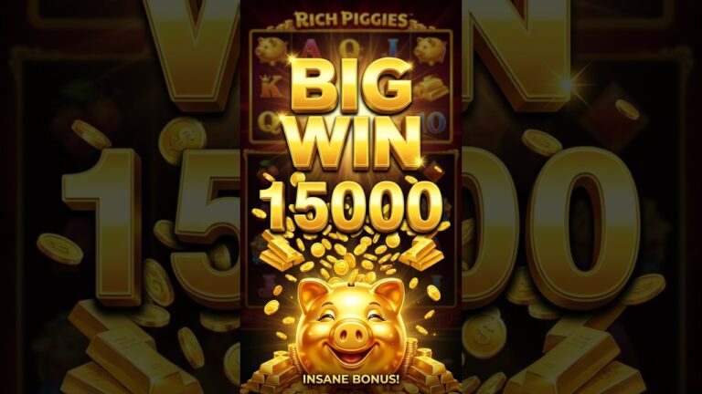 My Jaw Dropped at This Rich Piggies Bonus! #slots #casino #win
