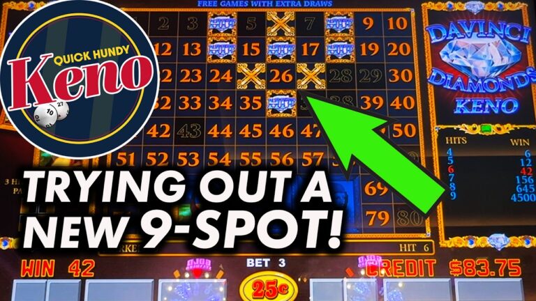 My New 9-Spot Has Potential on DaVinci Diamonds KENO