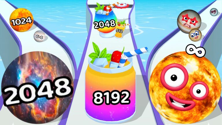 BGH BALL RUN .vs SODA RUNNER 2048 .vs NUMBERBLOCK PLANETS MERGE – Satisfying ASMR Games New Themes