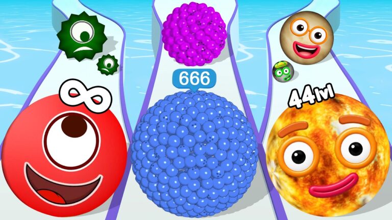 NUMBERBLOCK BALLS DROP MERGE .vs BOWLING GO .vs HUNGRY BALL – Satisfying Colorful ASMR Ball Gameplay